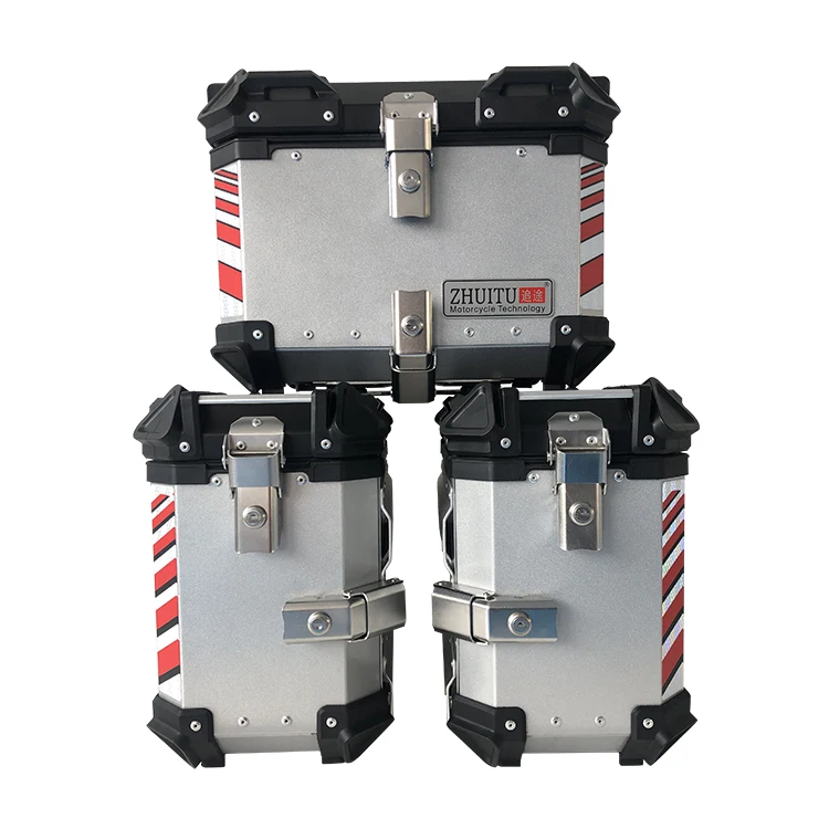 Waterproof 38L Alloy Aluminum motorcycle side boxes motorcycle side box for storage