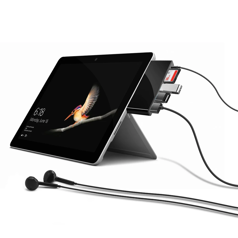 Тип c 5 в 1 USB C черный концентратор с SD/TF карты чтения 3 0 разъем для поверхности Go