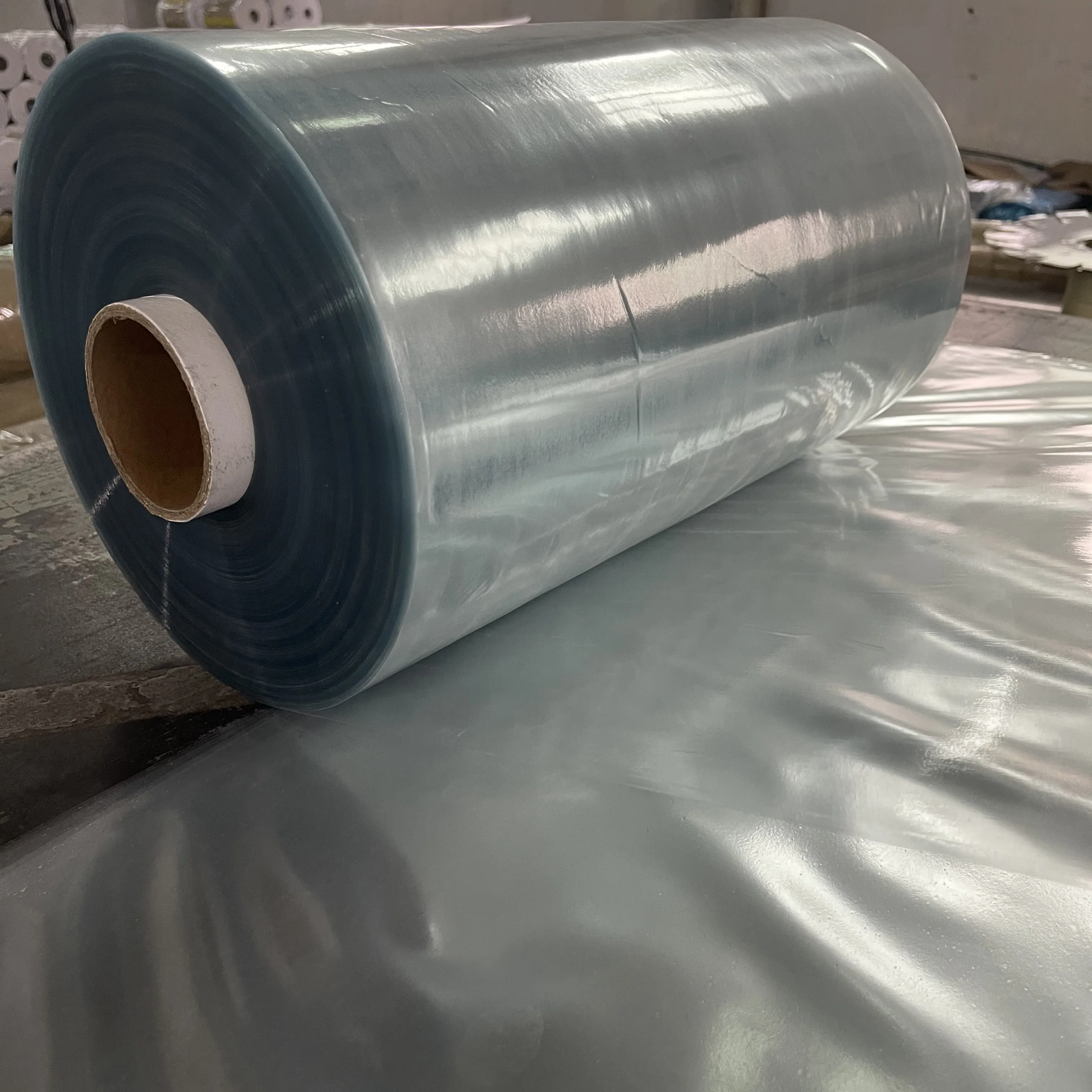 High gloss plastic stretch pvc self adhesive film