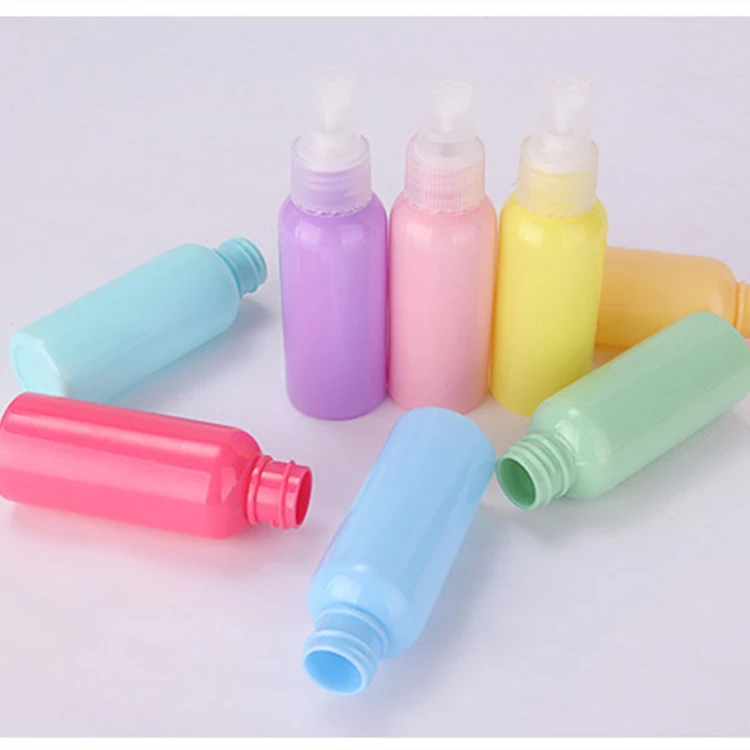 10ml 30 ml 50ml PET plastic macaron color perfume spray bottle with transparent spray nozzle