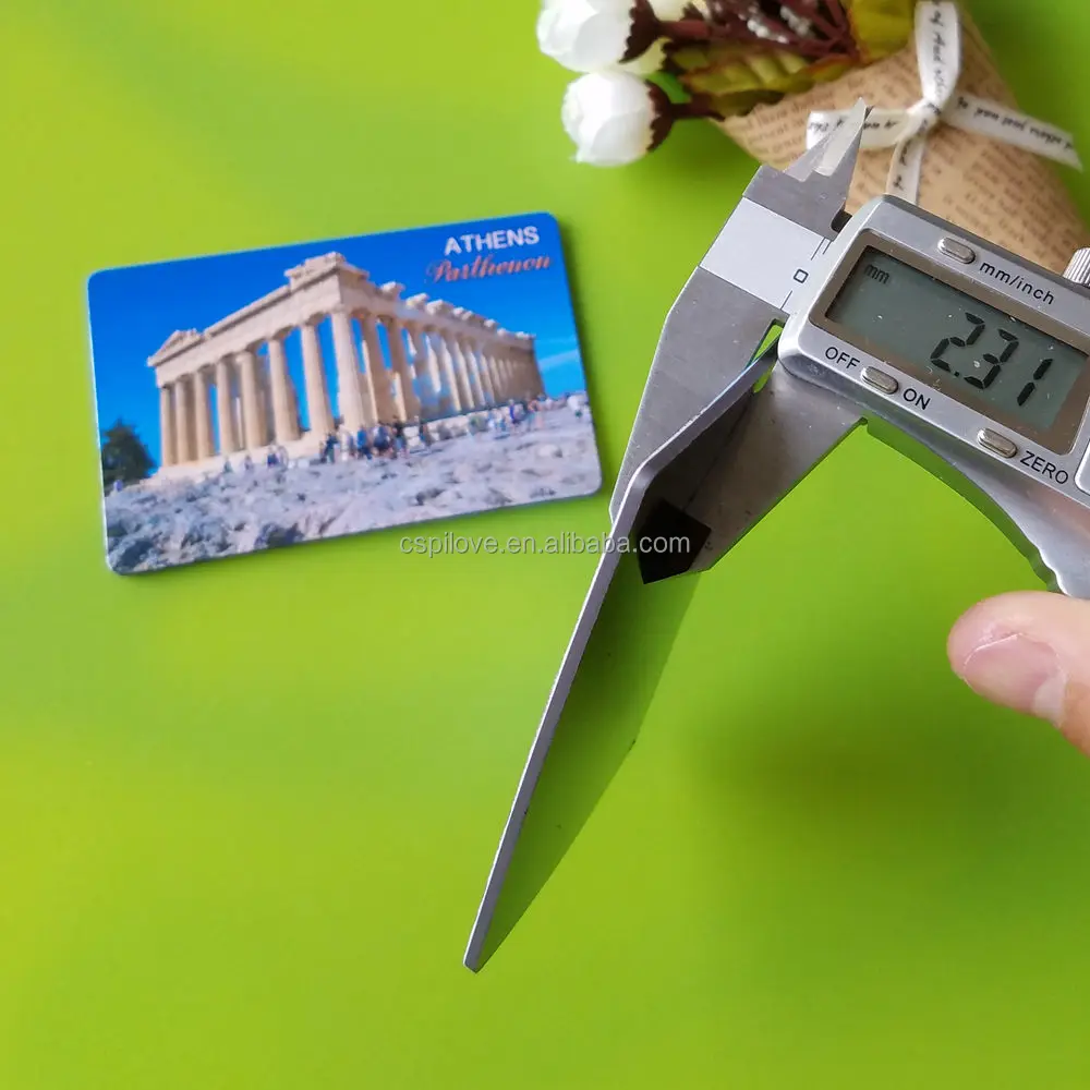 Factory custom kinds of size Greece Scenic Area Souvenirs gifts paper  full color printing rubber fridge magnet