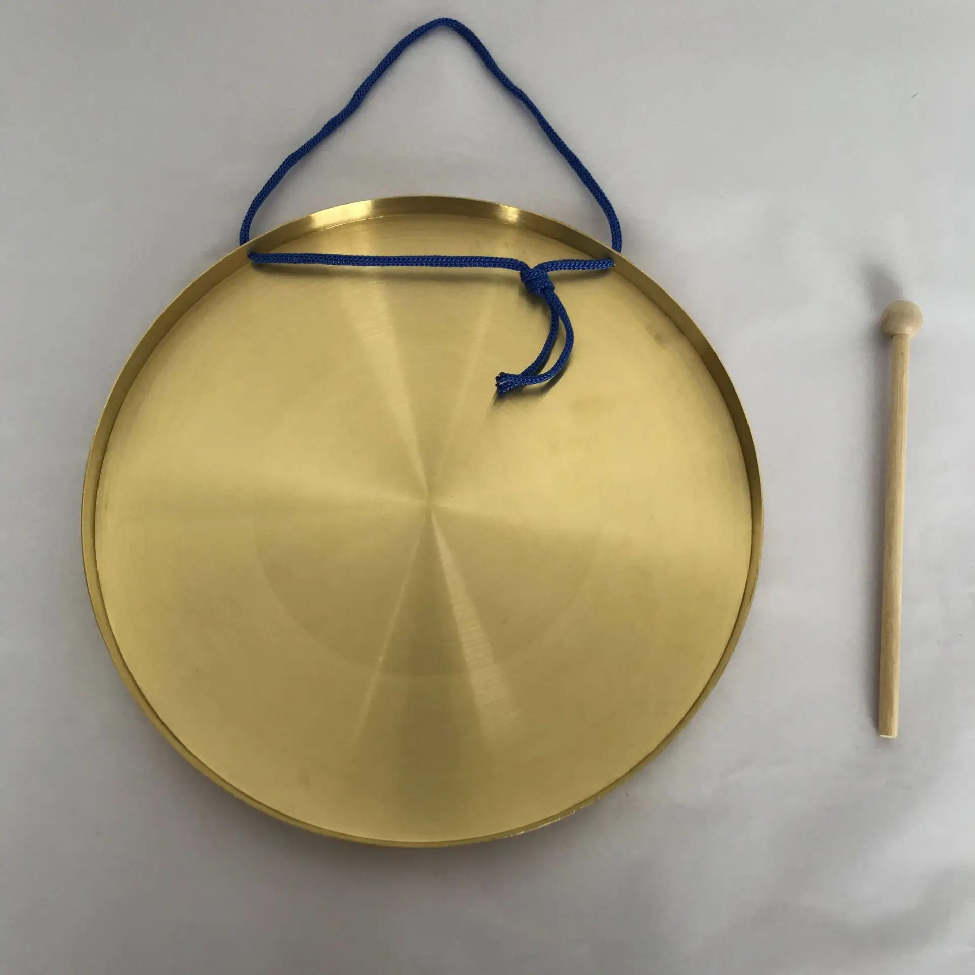  Hand Gong Copper Cymbals with Wooden Stick Chapel Opera Percussion Kids Toy Traditional Chinese Folk