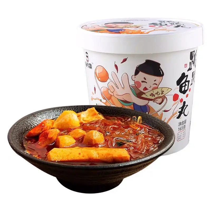 Оптовая продажа рис быстрого приготовления лапши tiaotiao Рыбная Фрикаделька риса вермишель