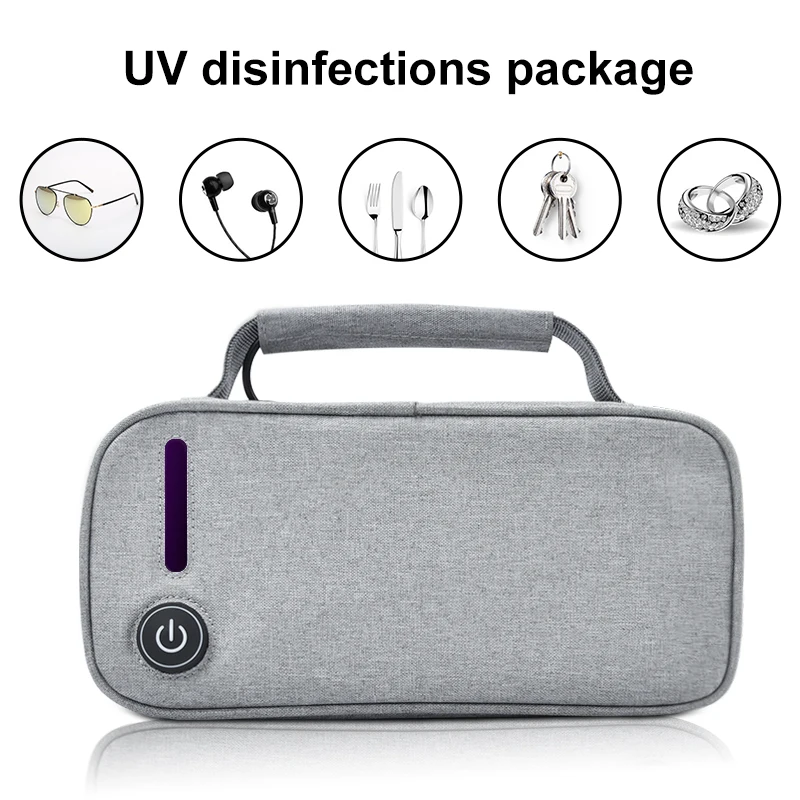 BSCI Supplier CE Certificates Sterilizer Box Travel Lightweight Premium LED Light UVC Sanitizer Bag