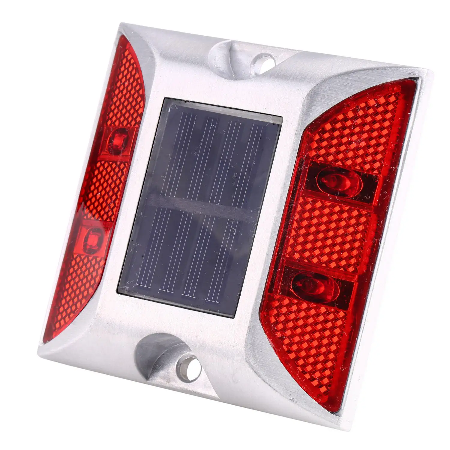 Driveway Roadway Aluminum Led Flashing Reflective Raised Pavement Cat Eye Road Marking Lamp Solar Road Stud Lights
