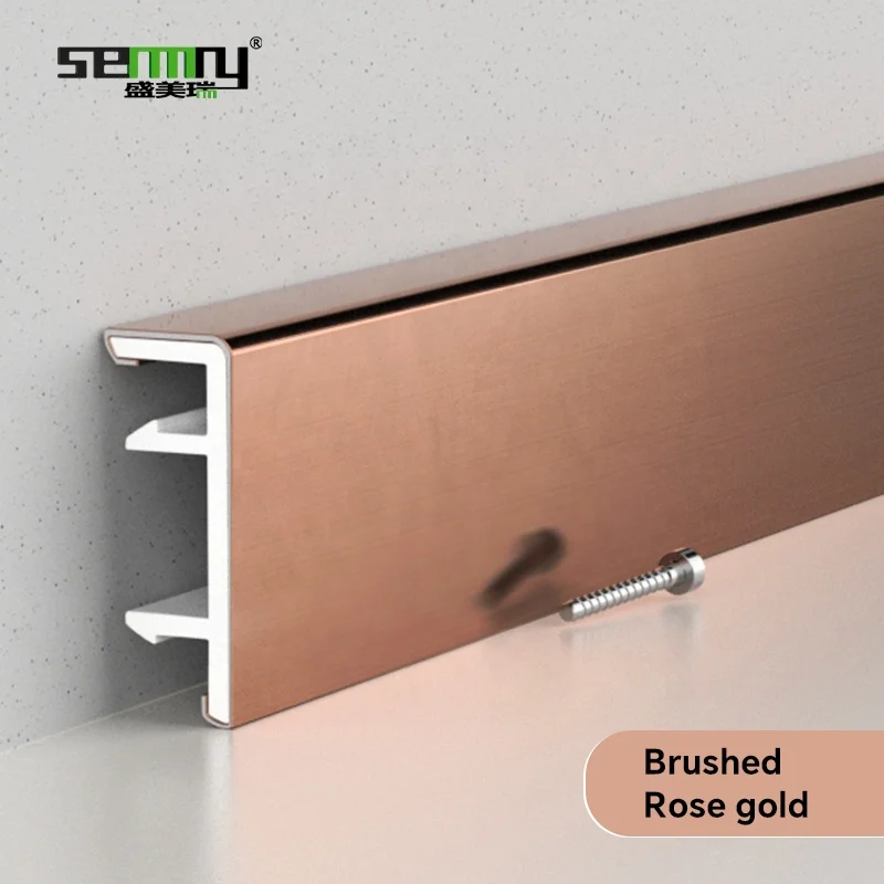 High Quality Metal Tile Profile Skirting Baseboard Cover Waterproof Stainless Steel Skirting wall skirting baseboard