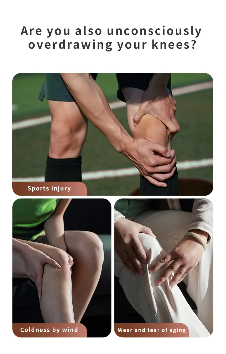 Wireless Adjustable Heated Vibration Knee Massager Portable Electric Massage Cordless Knee Heating Settings and LED Display