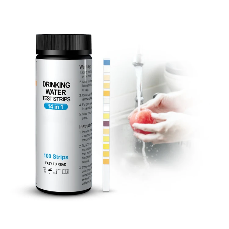 Hot Sale 14 in 1 Water Test Strip Kit Chlorine Drink Water Chlorine Test for Home Use and  Swimming Pool