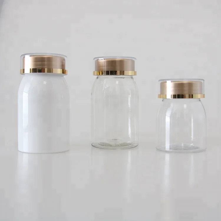 100ml open mouth Acrylic plastic health care products container medical pill bottle