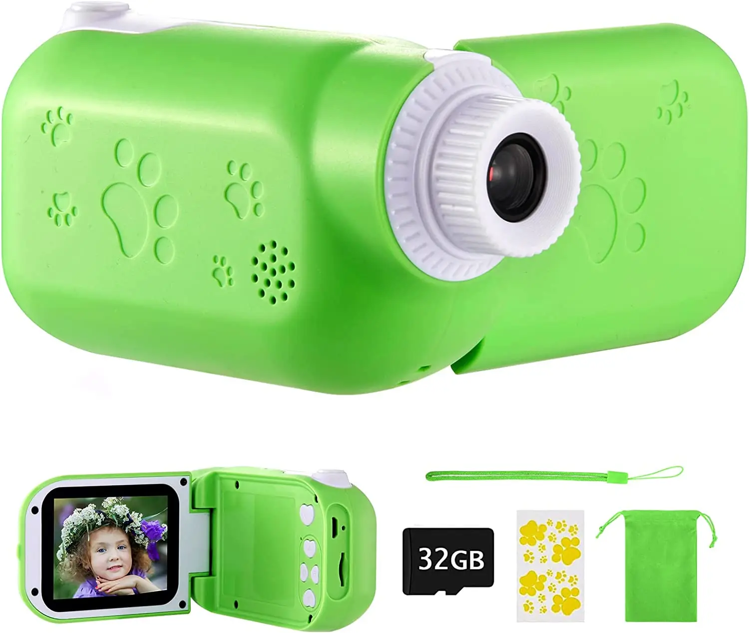 Kids Video photos Camera Toys For children Aged 3-10 Years 1080P 2.4 Inch 32GB SD Card Mini Camcorder
