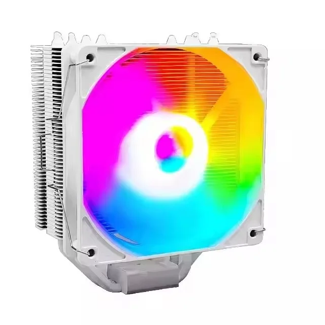 Производитель, 4 тепловых трубки, полностью белый игровой компьютер, охлаждающий воздушный охладитель, 120 мм, вентилятор для процессора с системой PWM