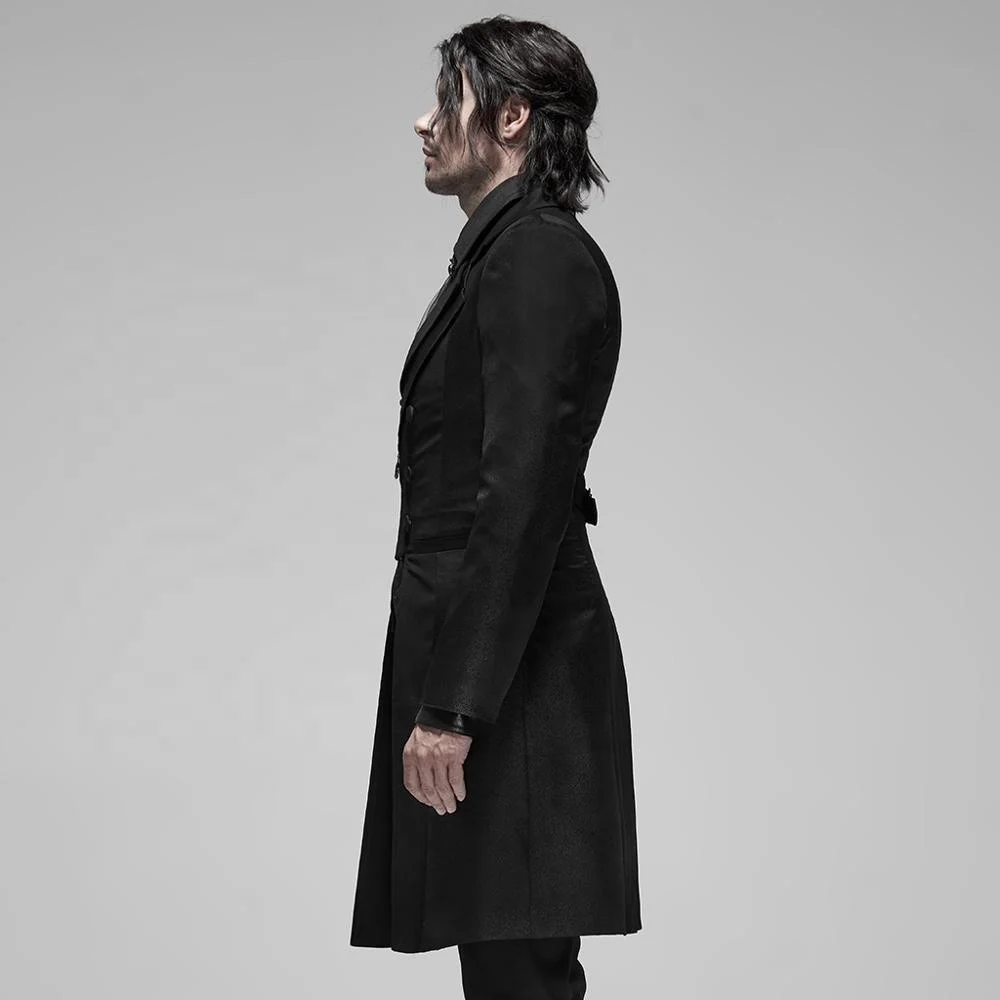 PUNK RAVE WY-1189  steampunk Gentleman floral fabric long coat men Autumn winter Long Spring Men Suit