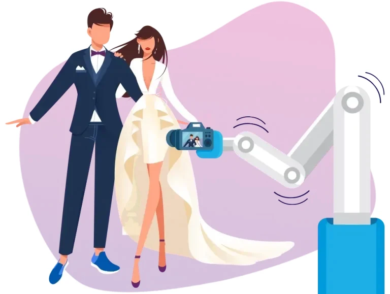 Hot Sale Small Automatic Camera Robot Video and Photo Booth Glambot for Photography