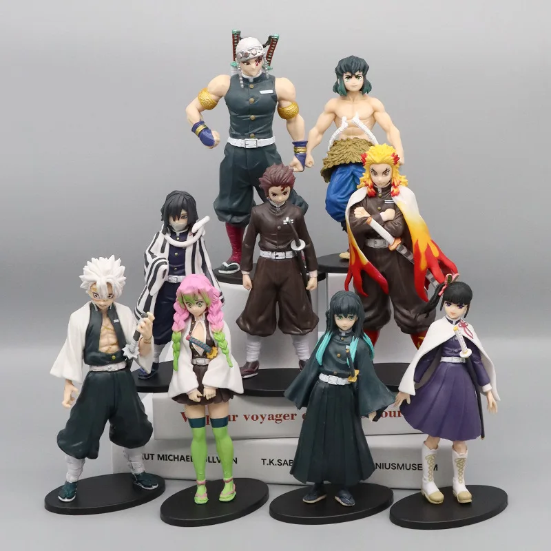 Anime Demon Slayer Action Figures Kimetsu No Yaiba Shinobu Nezuko PVC Dolls Model Collection Ornaments Japan Derivatives Toys