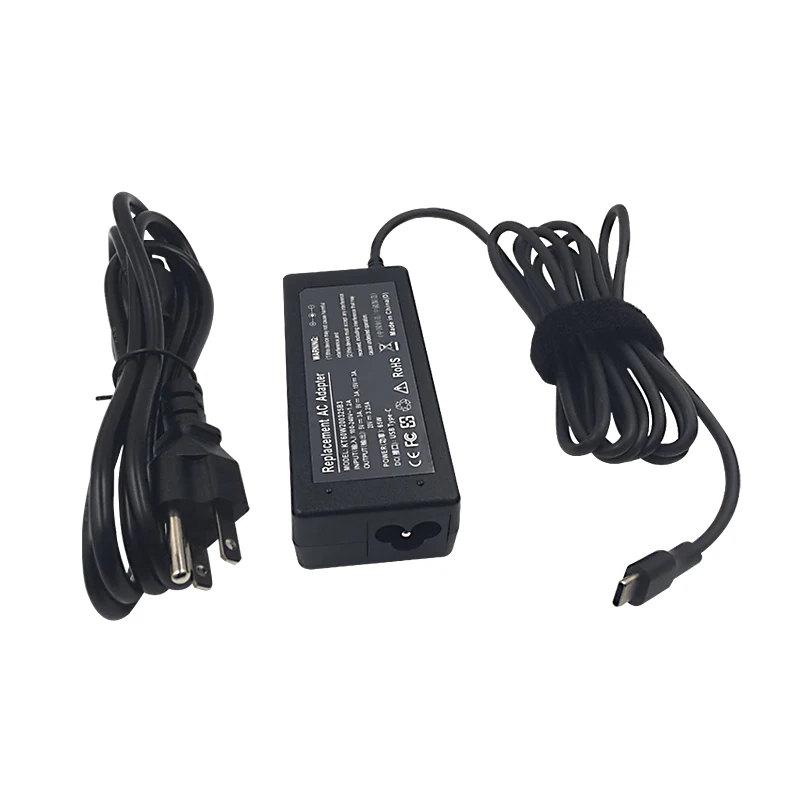 
65W 45w USB Type C Laptop Charger Power Supply AC Adapter for MacBook ASUS ZenBook for Lenovo Dell Xiaomi Air HP Sony Power 