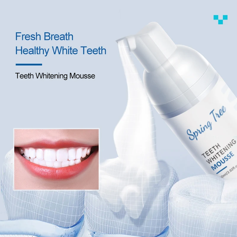 Spring tree teeth cleaning mousse teeth foam white teeth free sample