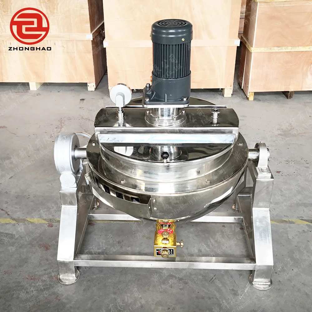 Factory Price Stainless steel Electric Heating Jacketed Cooking Kettle Fruit Jam Making Machine Jacketed Kettle with Agitator