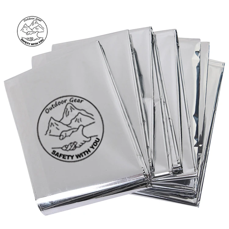 Relief Bulk Body Heat Reflective Foil Blankets Marathon Silver Outdoor Police Roll Solar Absorbent Mylar Blanket Emergency Survi