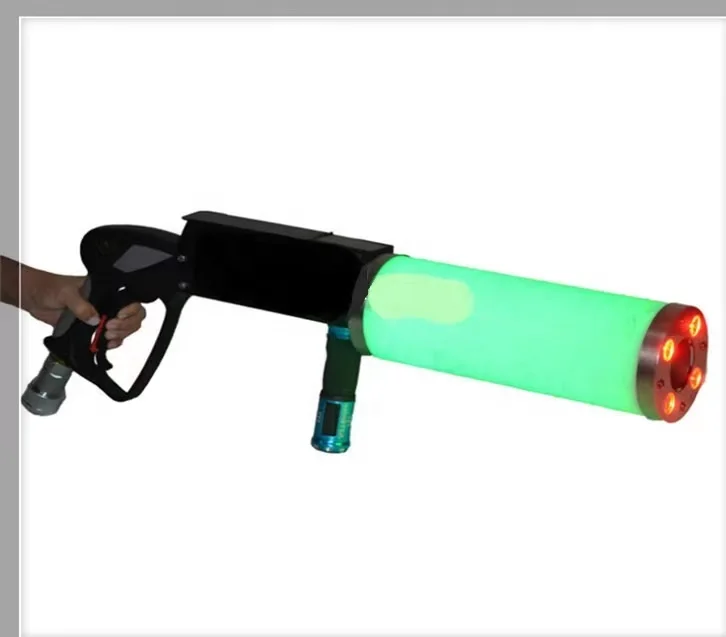 New Arrival Full Color CO2 Confetti DJ Hand Shooter LED CO2 Confetti Jet Gun for Party Disco Nightclub