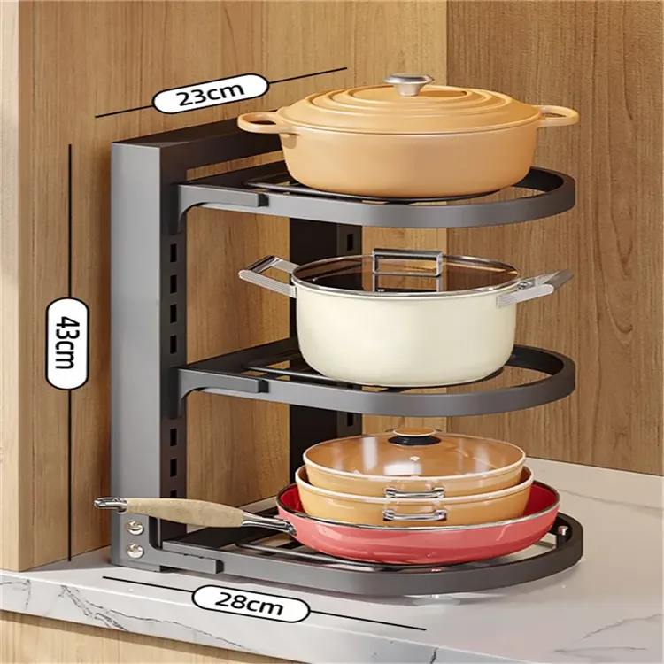 2 /3/4  Tiers Basket Rotate Home Dish Drainer Dryer   for Kitchen  Dish Drainer Rack  Drawer