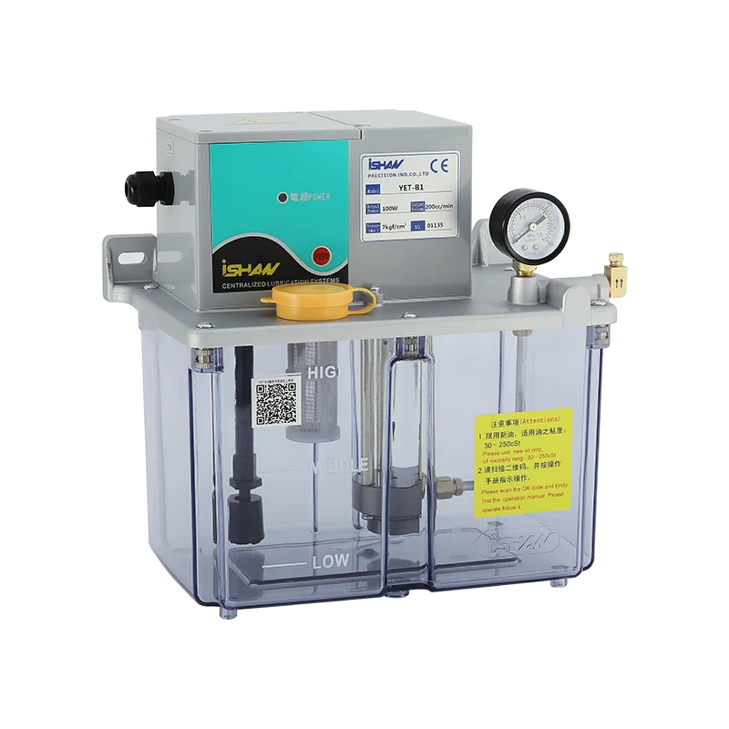 Oil Lubricant Holder In Stock YET-B1 Thin Oil Resistance Automatic Electric Lubricator External Plc Control Metal Resin