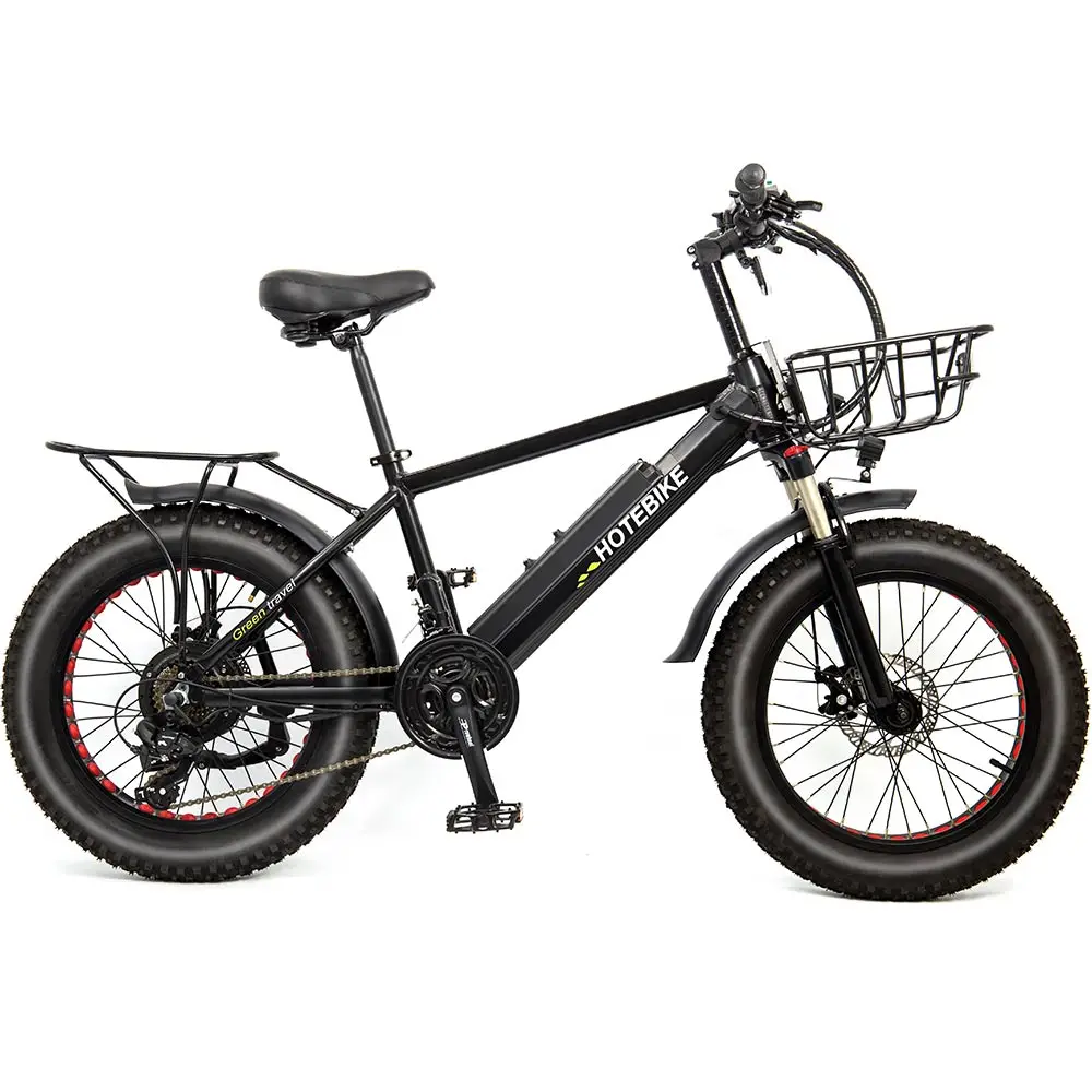 
20 inch fat bike electric cargo 500w brushless motor ebike with better grip durable tire 