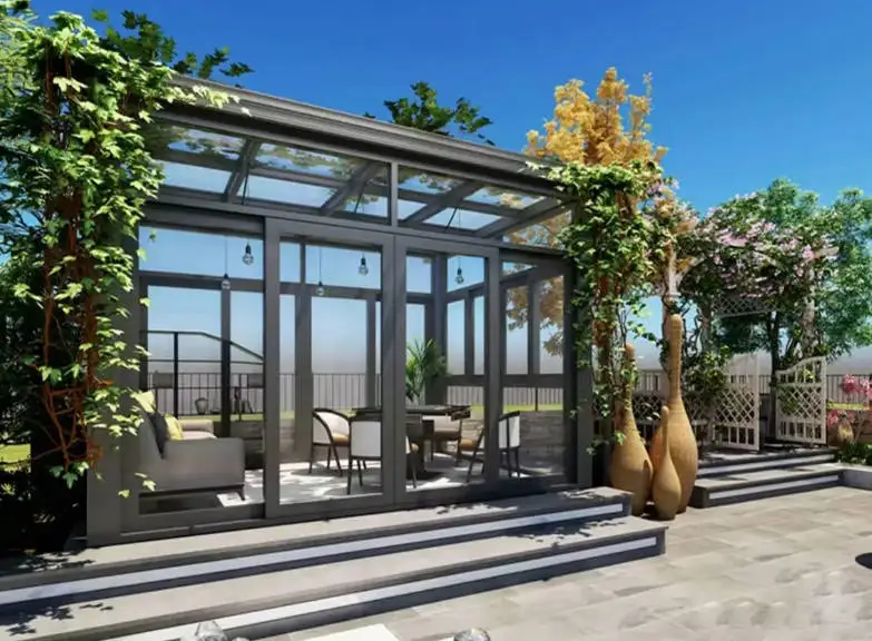 Factory Price Solarium with aluminum glass Solarium Winter Garden glass house