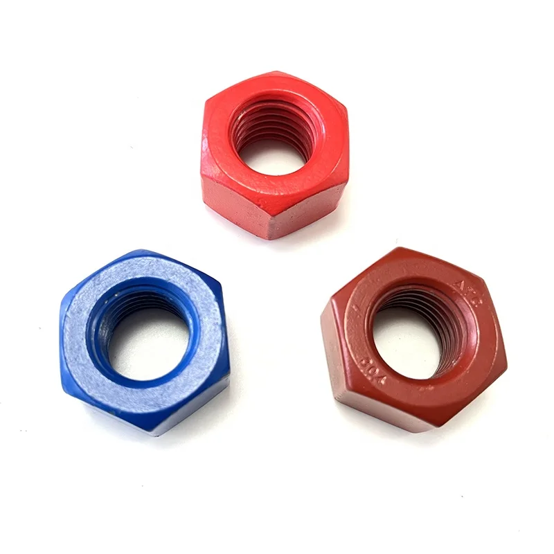 carbon steel black oxide ASTM-A194 grade 5 2H heavy hex nut  for use with B7 studs