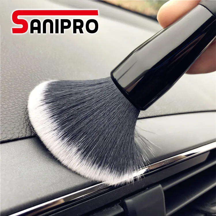 Sanipro 20CM Lengthen Version Super Soft White Hair Cleaning Brush Interior Electrostatic Dust Remove Tools Car Cleaning Brush