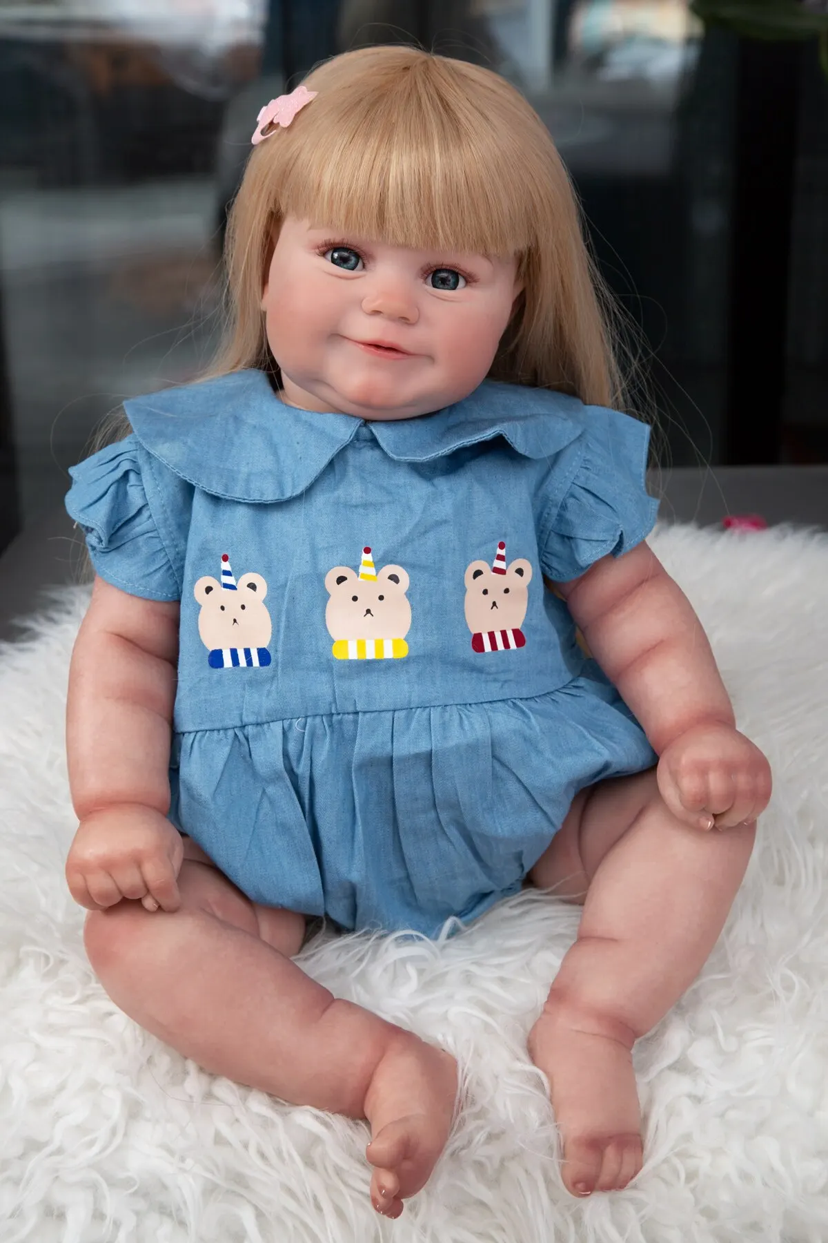 High Quality 3D Painted Maddie Reborn Toddler Dolls 60 CM Soft Silicone Realistic Reborn Toys Doll For Kids Birthday Gift