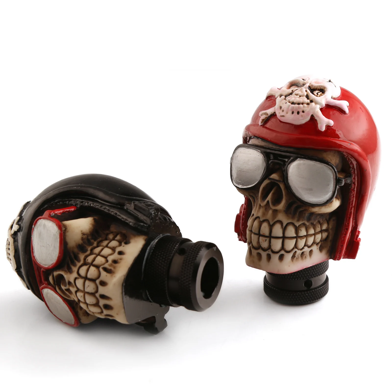 Dtouch Universal Car Manual Gear Shift Knob skull manual gear shift knob Shifter Handle Lever Stick with 3 Adapters