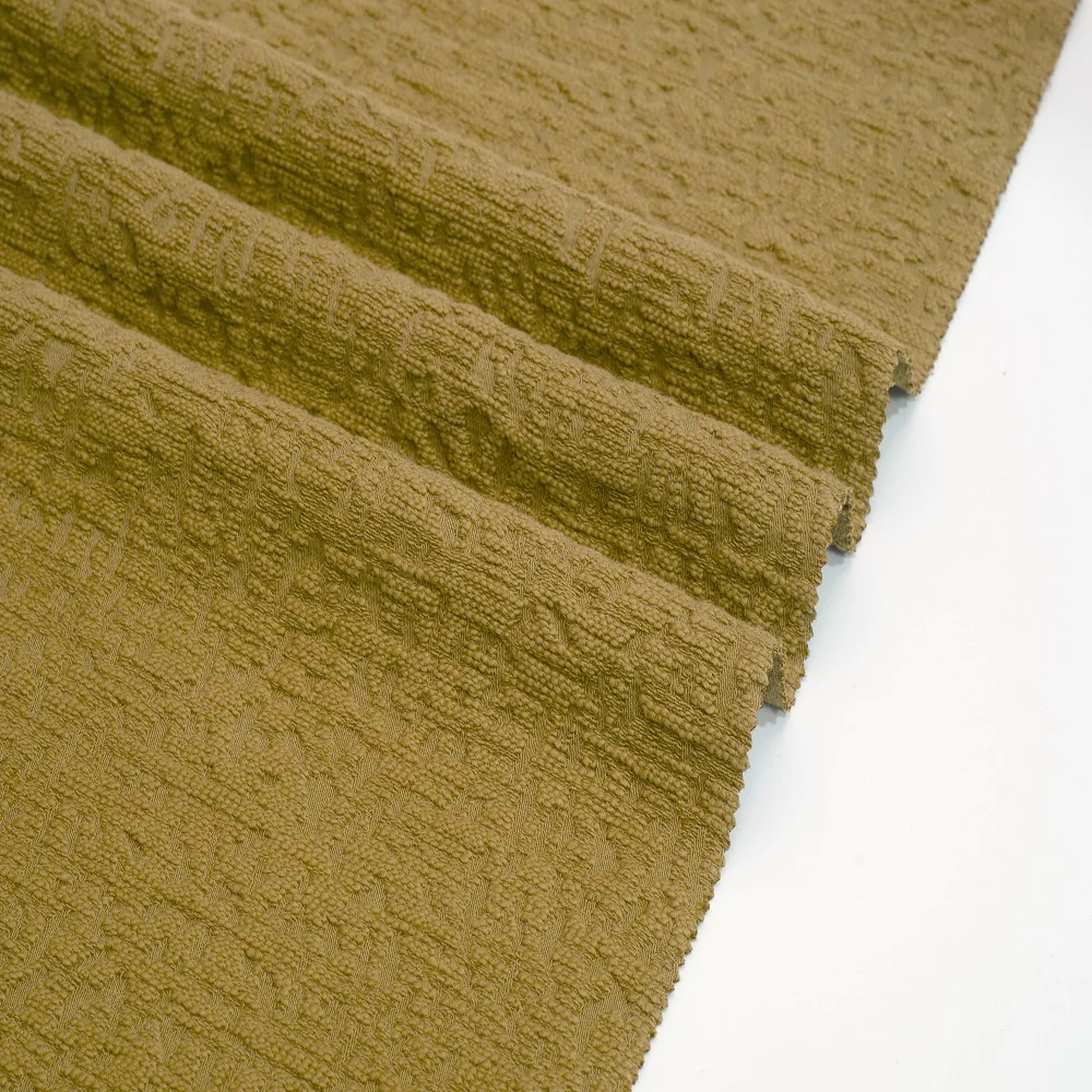 2527# Sample order jacquard linen cotton viscose 392g linen fabric for autumn winter clothing