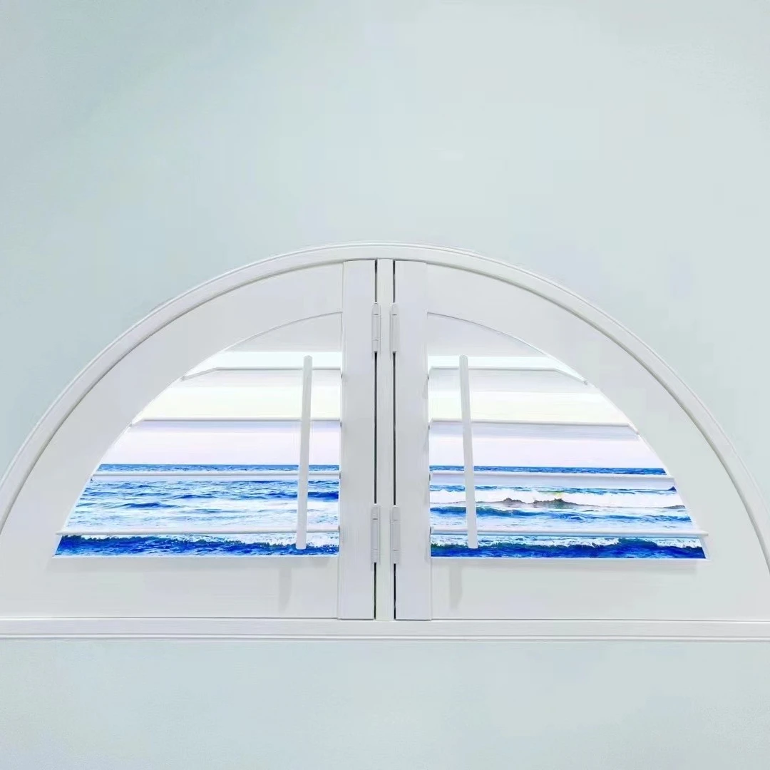 Customized Horizontal Pattern Plastic Color white PVC shutter blinds