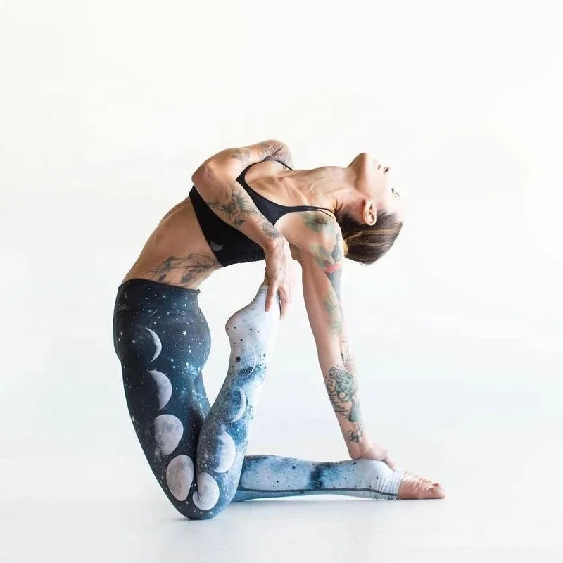 Recommended the Moon Gradient Sky Digital Printing Stretch Tight Leggings Gym Yoga Pants