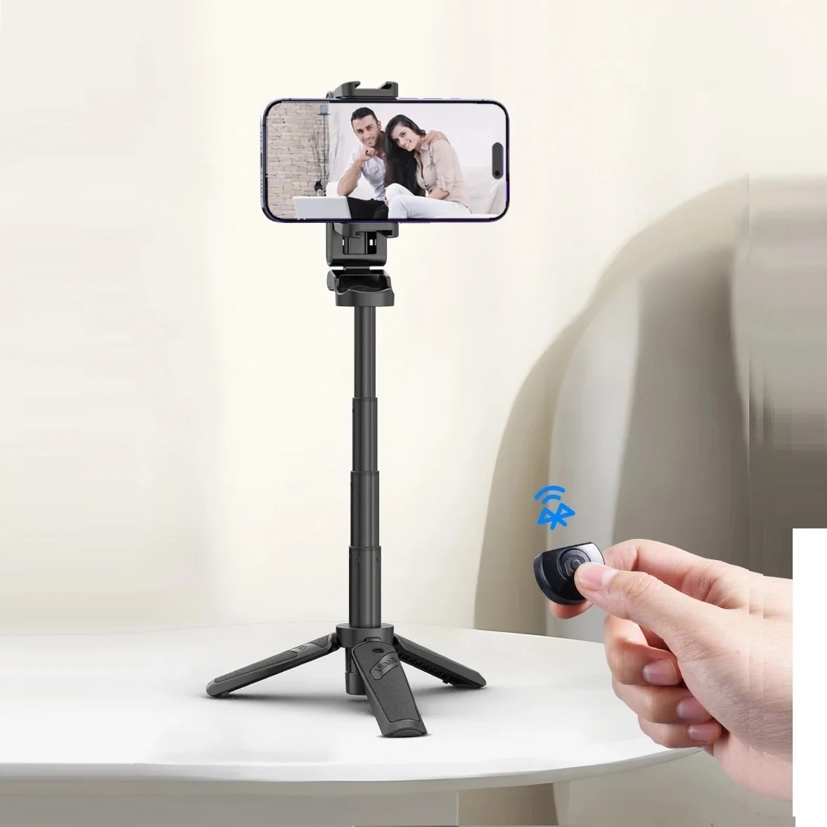 Wholesale Ulanzi JJ02 Phone Tripod Stand Selfie Booster Handle Grip For Tiktok YouTube Shooting Desktop Portable Phone Holder