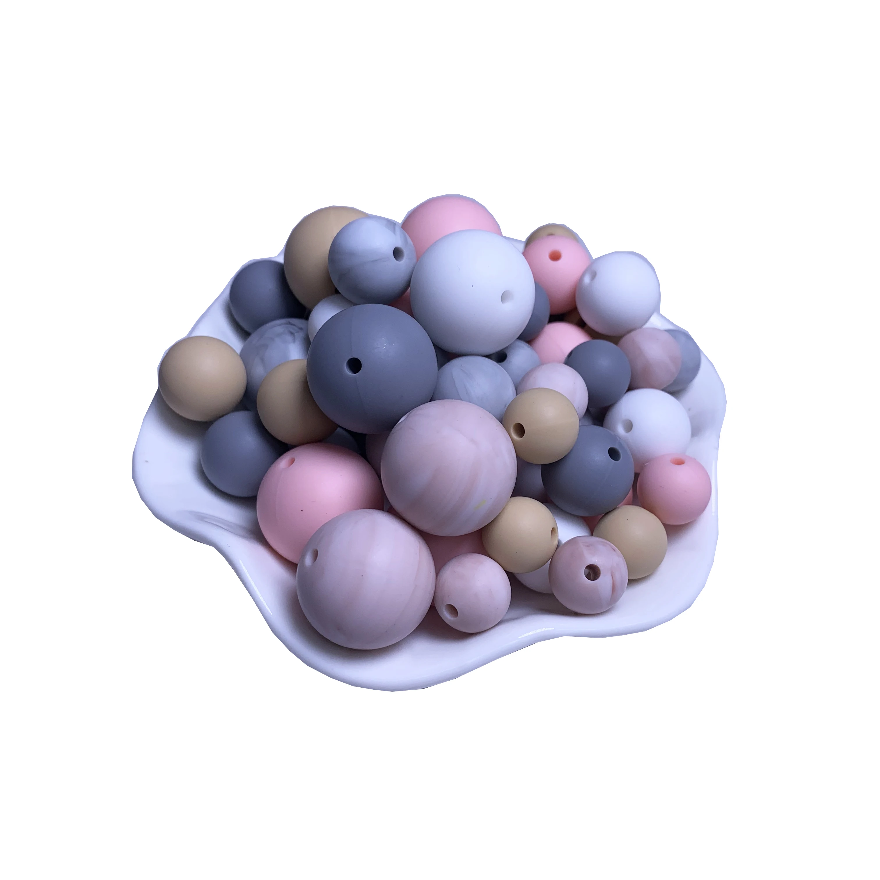 2020 BPA Free Silicone Beads 10mm/12mm/15mm/20mm Beads Silicone Teething Beads