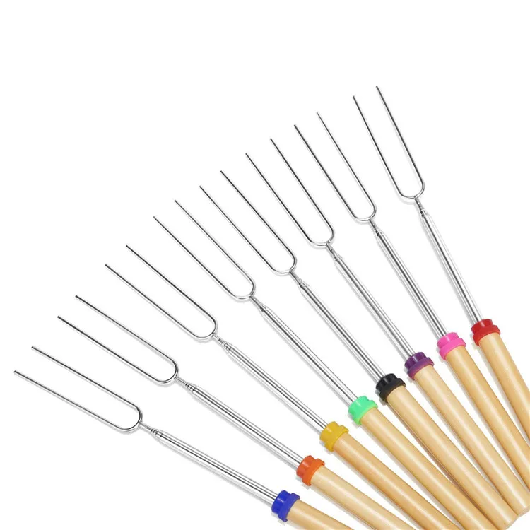Marshmallow Roasting Sticks Telescoping Rotating Smores Skewers for Campfire Fire Pit Cooking