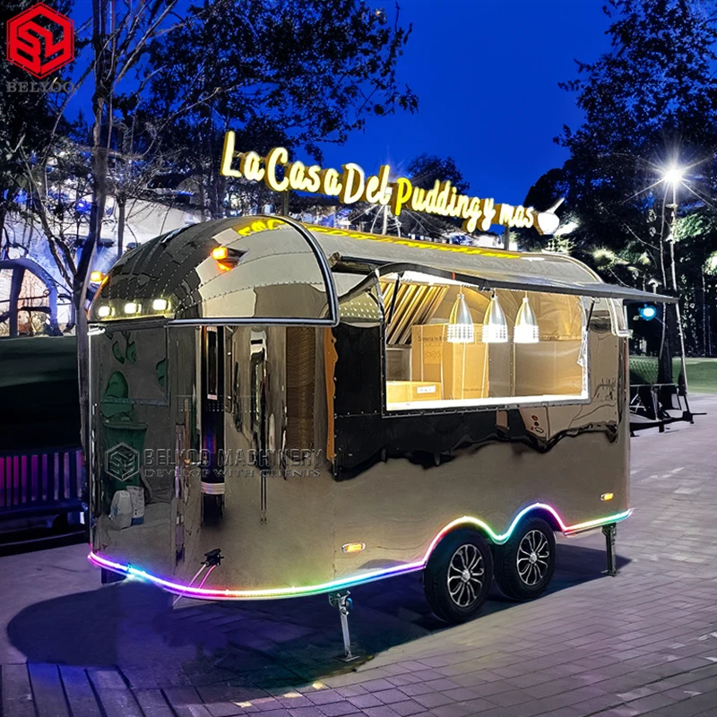 Compact Trailer for Fish and Chips Street Food and More Designed for Urban Settings and Festivals Truck