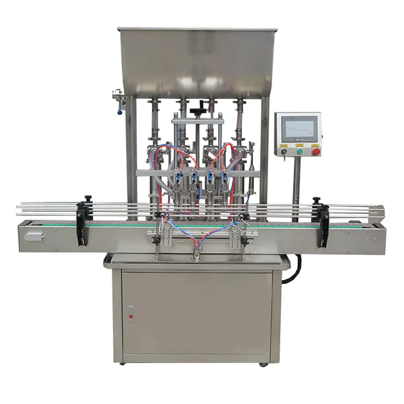 6 Heads Automatic Juice Water Bottle Liquid Bottling Palm Coconut Cooking Oil Filling Capping Machine Line