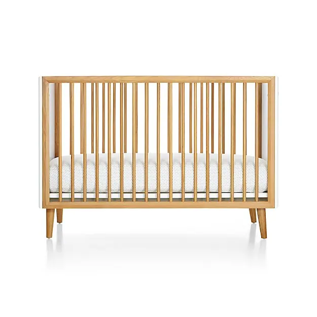 Sampo kingdom Baby Cot cribs Bed pine Wood/Adjustable Levels Nursery Cot for kids