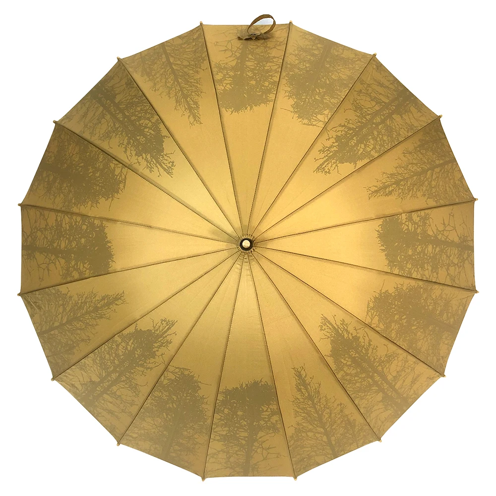 OVIDA Chinese Hot Selling Classical Long Handle Auto Open Solid Wooden Straight Handle Umbrella For Gifts Japan Style Umbrella