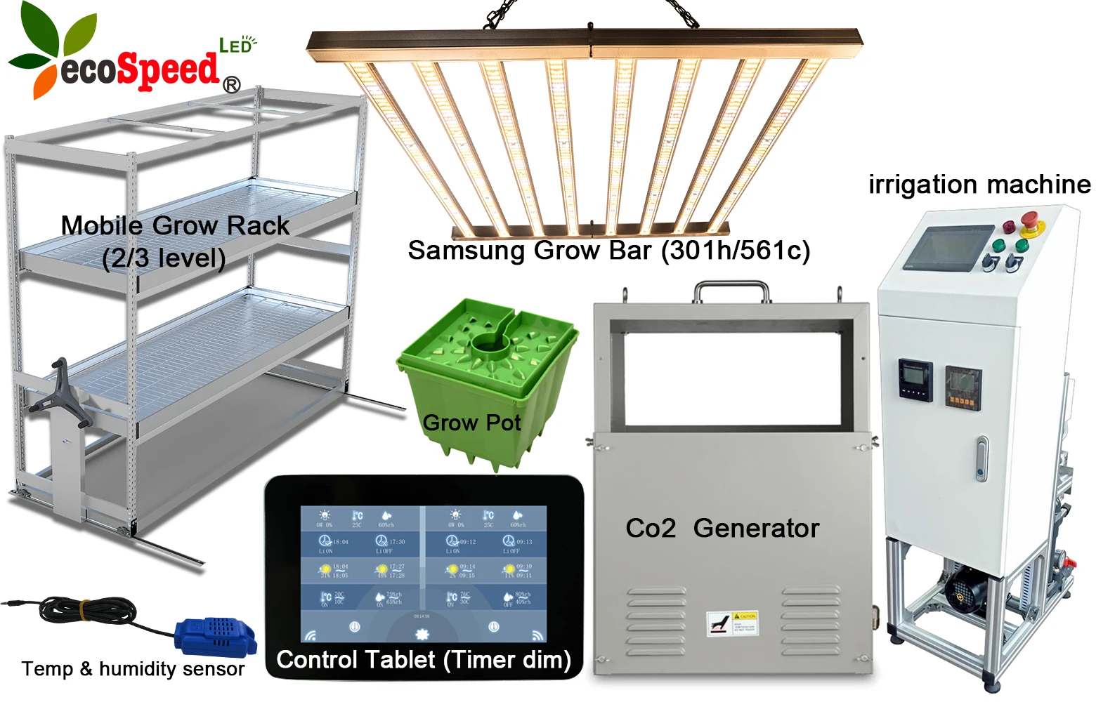  Ecospeed комнатная гидропонная теплица с 4/8/10 горелками генератор co2 для greenhous grow room/коммерческий