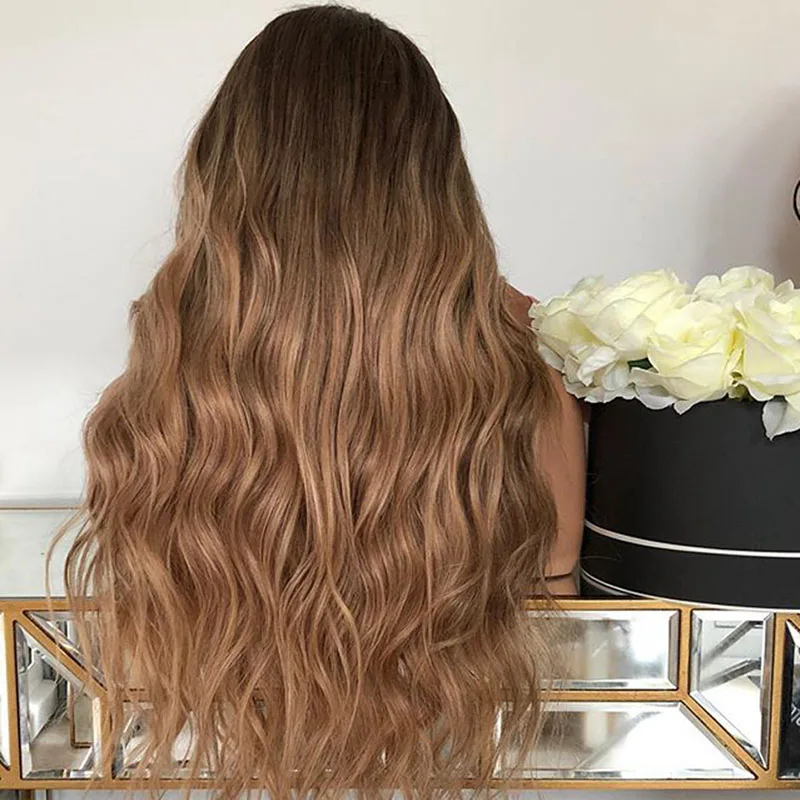 
Wholesale 13X6 Lace Frontal Human Hair Wigs Pre-Plucked 4/Brown Color Brazilian Virgin Hair Natural Wave Lace Wig For Woman 