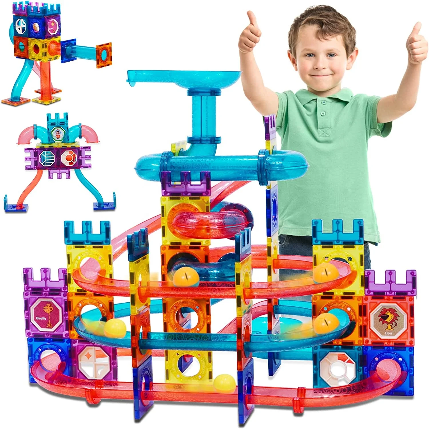 High Quality Magnetic Construction Toys Marble Run Magnetic Tiles Set