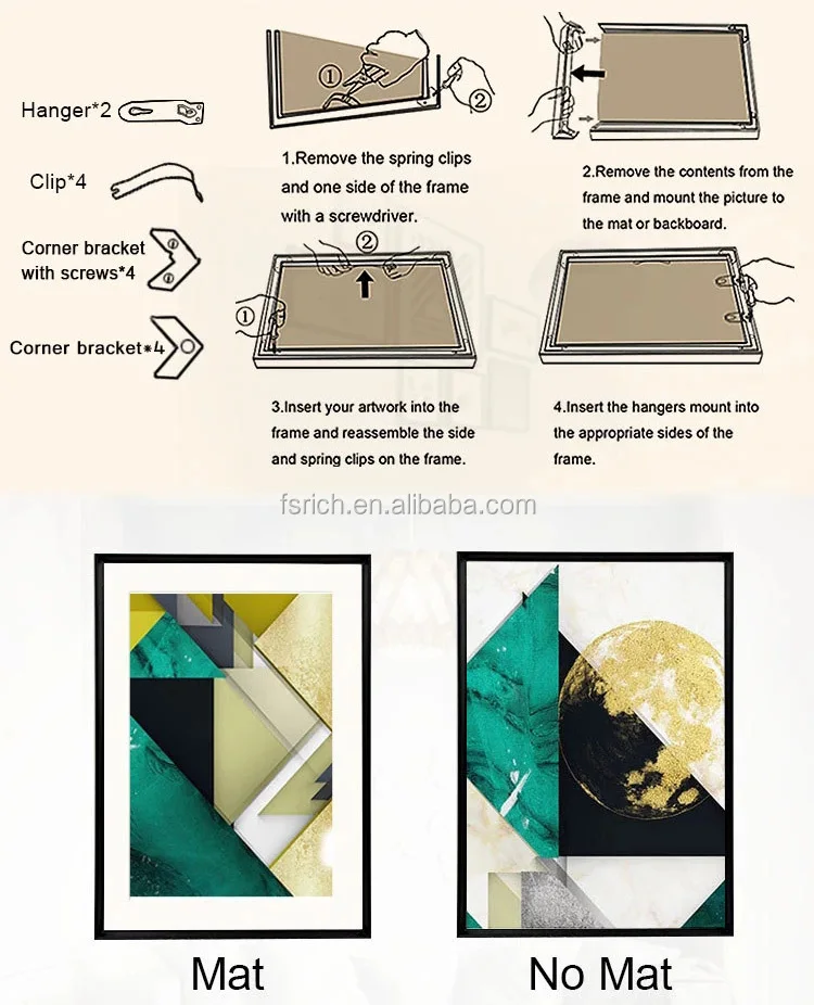 Silver Gold Rose Black Anodizing Metal Photo Frame Brushed Aluminium Frame For Photo/Picture Frame