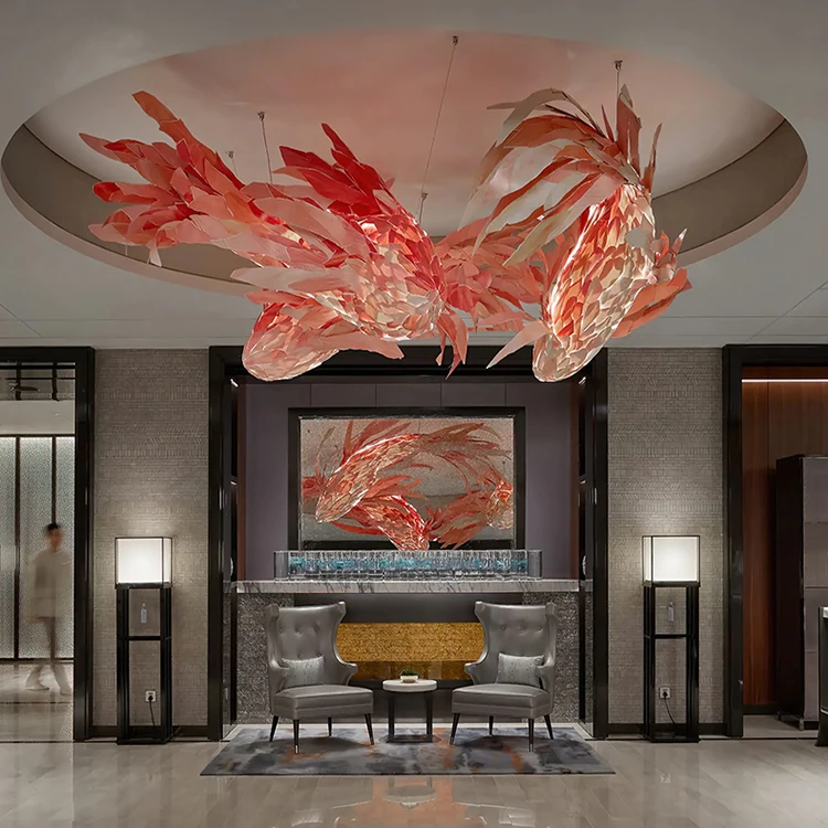 Экологичные светодиодные деревянные подвесные лампы из ротанга в виде рыбы, подвесные светильники из ротанга для кухонного островка, бара, столовой