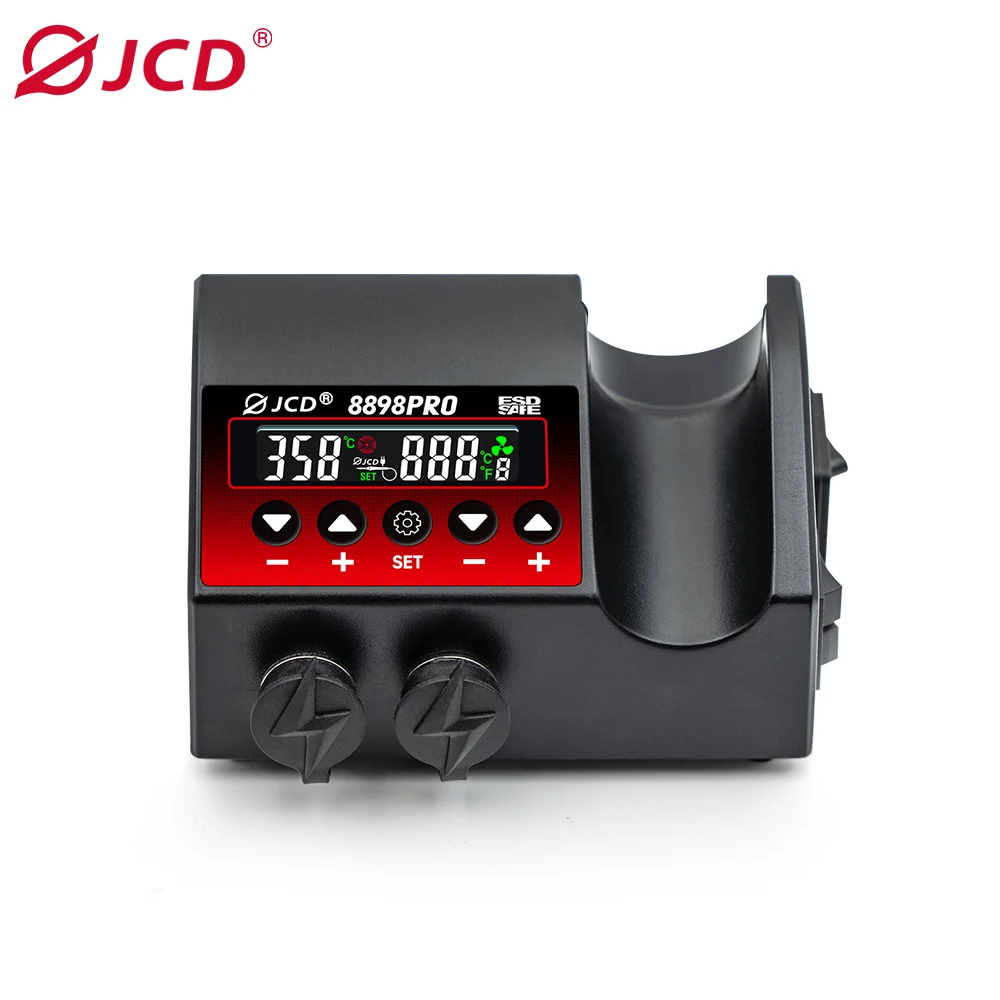 JCD 8898Pro 750W LCD Digital Display Hot Air Gun Solder Iron 2 in 1 SMD Rework Soldering Station Welding Station