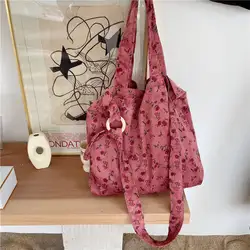YIMYIK 2022 New Fashion Leopard Print Ladies One-shoulder Bags Retro Canvas Women Casual Tote Handbags