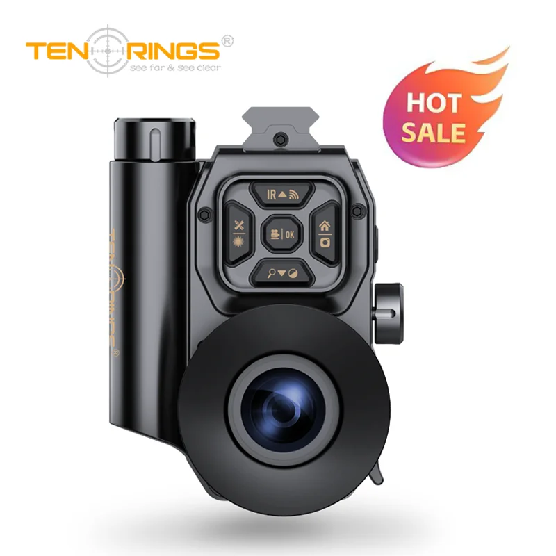 Ten Rings NV201 IR LRF 1080P Sony CMOS sensor rangefinder clip-on night vision scope