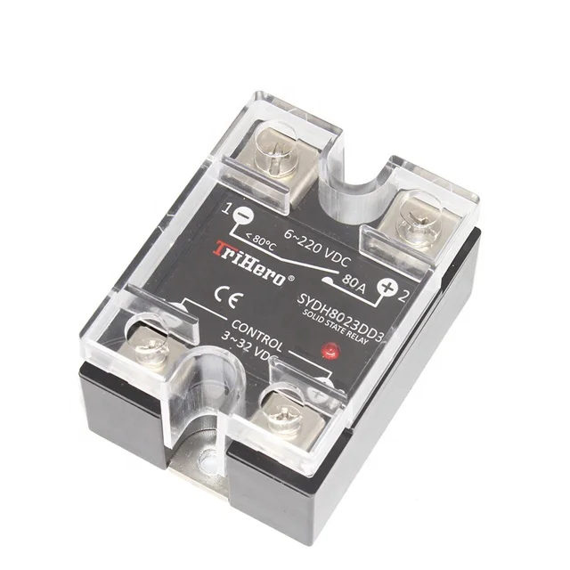 DC-DC 3-32V Control 24-240V 480V Output 40A 60A 80A SSR Solid state relay SSR-40DD